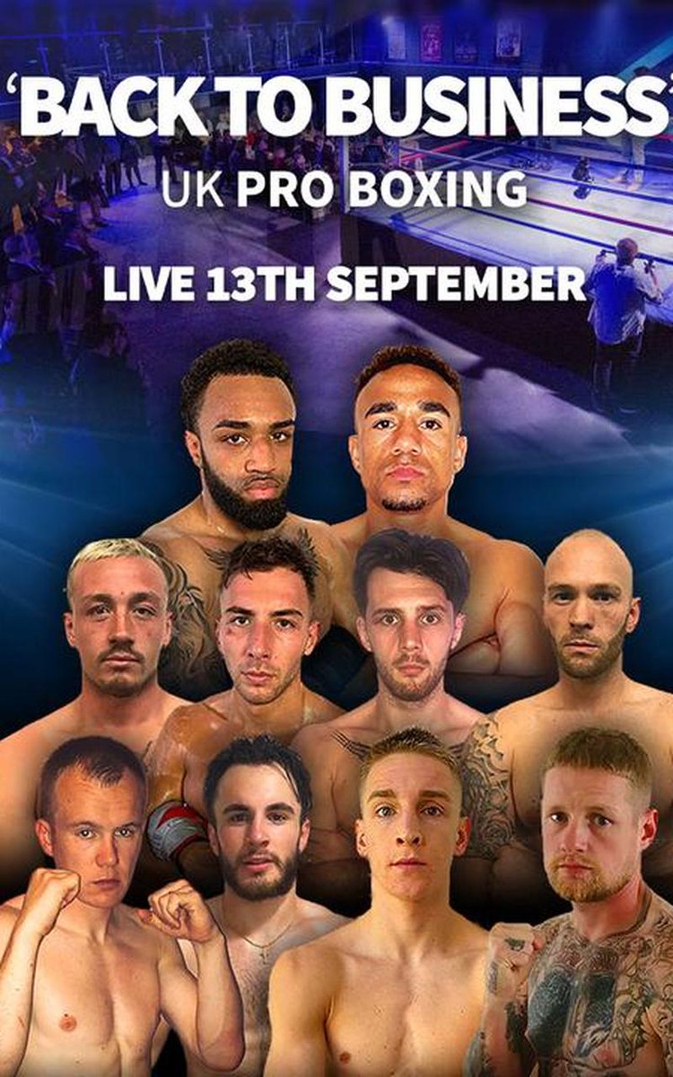 Triller_TV's tweet photo. After months of inactivity, it's #BacktoBusiness for #Boxing 

🇬🇧 #UKProBoxing takes over #FITE with a special Sunday show.

🏆 #AlexFearon faces #BenFields for the BBBofC Midlands Area Super Lightweight title.

A 4⃣ fight undercard starts the night.

🥊 https://t.co/0bhdhut0yA https://t.co/fpdoOOVBwB