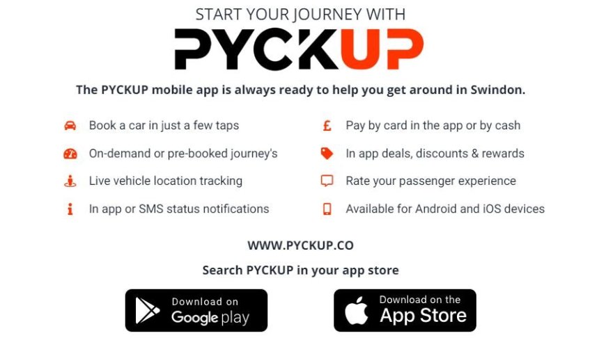 PYCKUPHQ's tweet photo. Hello everyone, we are PYCKUP. We're a new app-only taxi service and we want to be the people you come to when you need to get a ride in #swindon.

You can find out more about us here: https://t.co/fbEiI5Nkqv
You can get the taxi booking app here: https://t.co/ZiKGdP3qig https://t.co/3QjewgBVLc