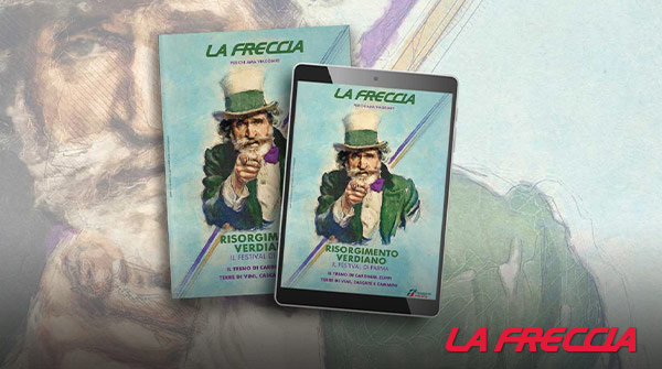 #LaFreccia di settembre viaggia sulle appassionanti note🎶 di Giuseppe Verdi, protagonista di una cover pop che ci invita a un nuovo risorgimento e a raggiungere #Parma, dove il Festival dedicato al grande maestro spegne 20 candeline 🎂 bit.ly/3hbxqHK