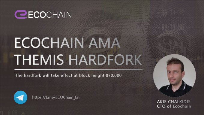 EcocJapan's tweet photo. （英語版）AMAテレグラムコリアグループ

こんにちは、ECOChainのCTOであるAkisです。次のハードフォークの短いプレゼンテーションを行います。ハードフォークに「テミス」という名前を付けました実際、PoSのみが変更されています...
https://t.co/2LsFg2ivVg
#ecoc
 #Themis #Hardfork https://t.co/LPovE7W16W