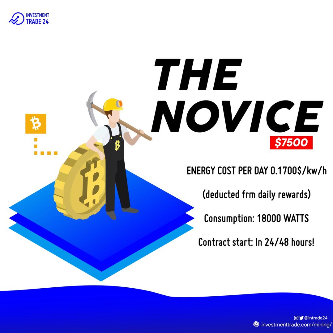 Intrade24's tweet image. Invest in our mining package today and earn over 30% ROI at the end of the stipulated Mining period. Terms and conditions applied.
Visit investmenttrade24.com/mining/