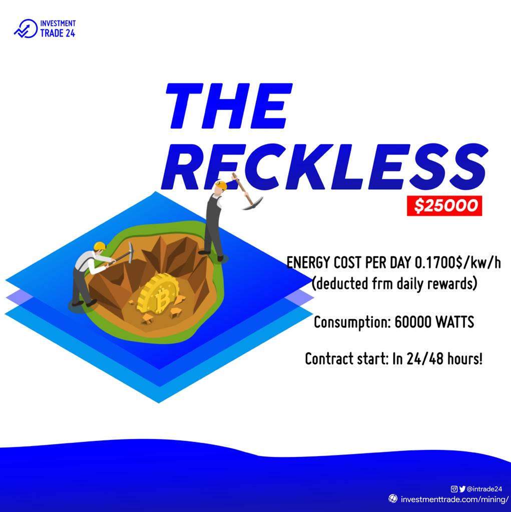 Intrade24's tweet image. Invest in our mining package today and earn over 30% ROI at the end of the stipulated Mining period. Terms and conditions applied.
Visit investmenttrade24.com/mining/