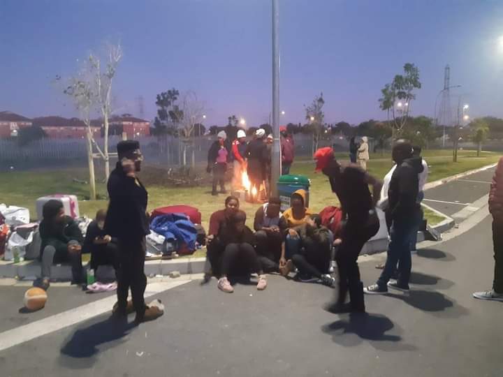 TheReal_BaeGod's tweet photo. Universities forever remind us that we are black and landless. The eviction of Black Students by @SouthPointCPT is a reminder that without land we are just non-beings who can be evicted anytime of the day. 
#CPUTMustFall
#SouthPointMustFall https://t.co/wKustIG6vU