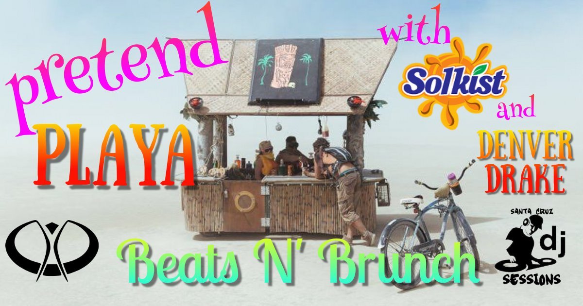 SCDJSessions's tweet photo. We're back in action &amp; LIVE with a Pretend Playa Party!! 

https://t.co/jTloa30LTP

#live #sunday #beats #brunch #beatsnbrunch #digital #dance #trusty #dusty #pretend #playa #party #BurningMan #BurningMan2020 #livestream #twitch #twitchtv #santacruz #dj #sessions #music #edm https://t.co/ek4XMfOqVk