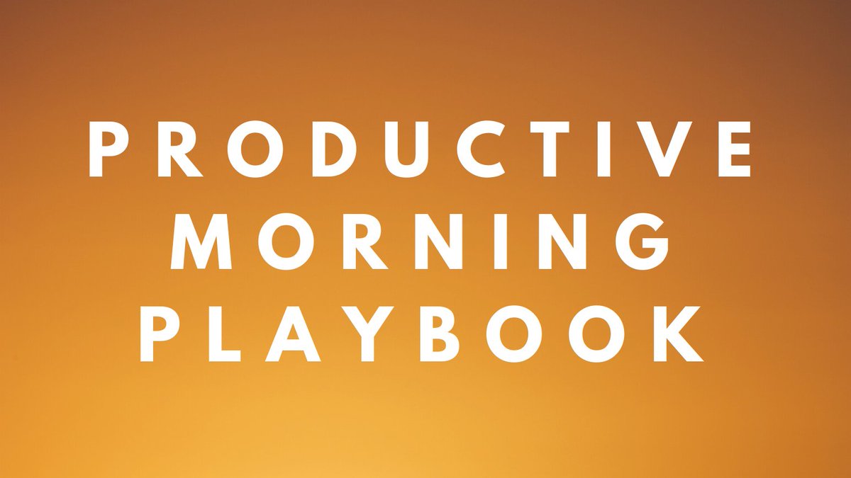 Your morning sets the tone for your entire day!If your morning ritual isn't good...Your day's tone will be like a karaoke singer's voice breaking during Frozen's Let it Go.As a bass singer, I don't want that to happen to you.So here's your Productive Morning Playbook!