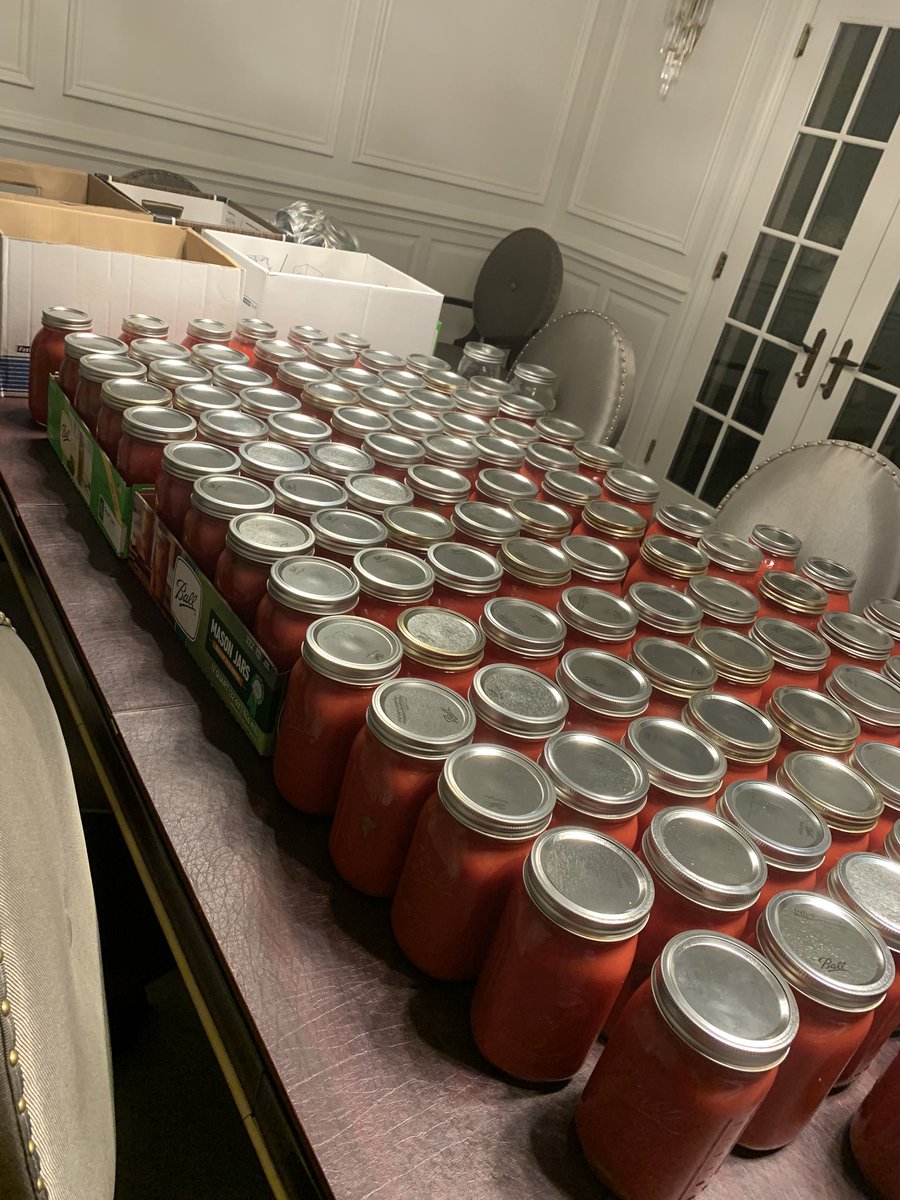 dmvician's tweet photo. 150 jars of tomato sauce, should get us through the winter
#italiangirlproblems
#cousinlove https://t.co/3RSHG9kUzY