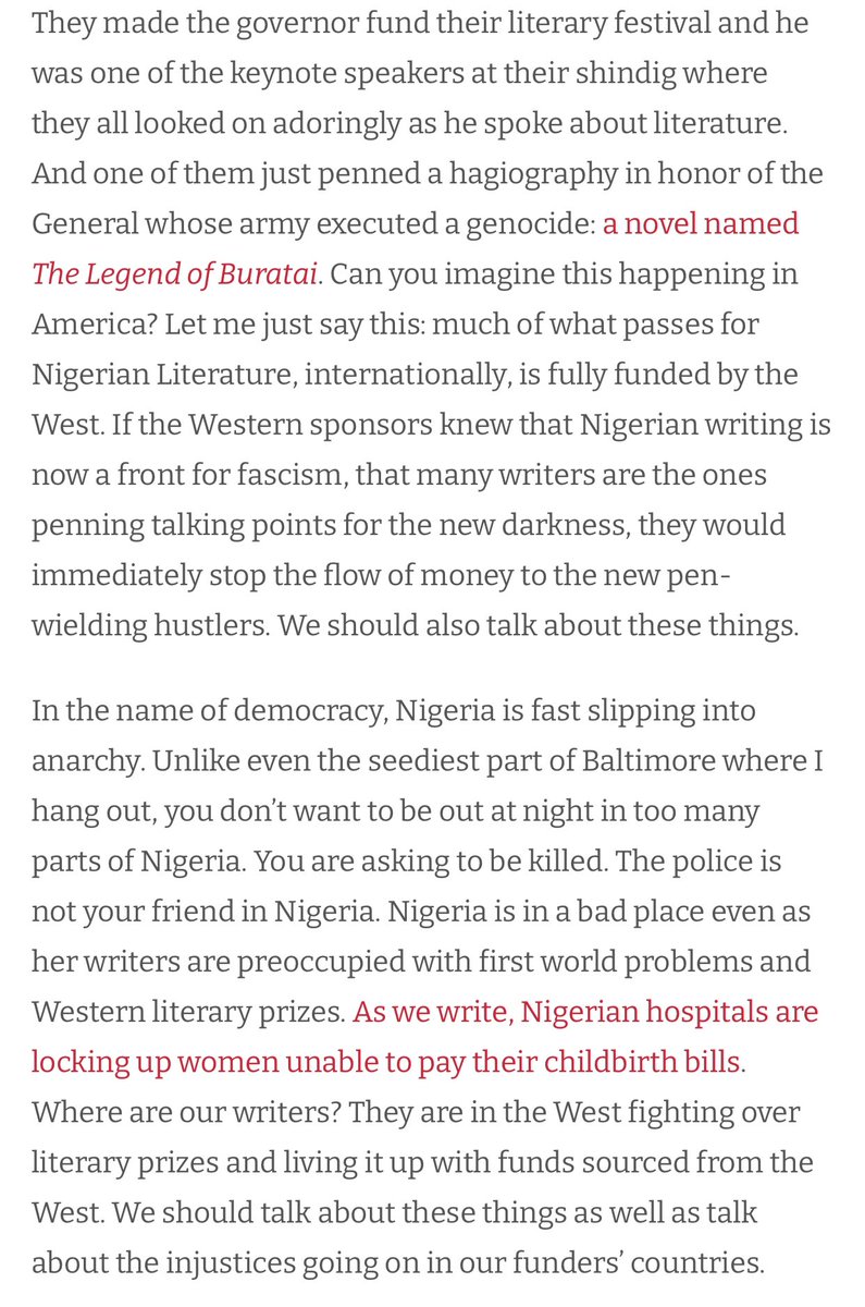 And read this please...  https://brittlepaper.com/2019/04/whyimtalkingaboutrace-on-african-writers-empathy-woke-identity-politics-and-skewed-priorities-ikhide-ikheloa/