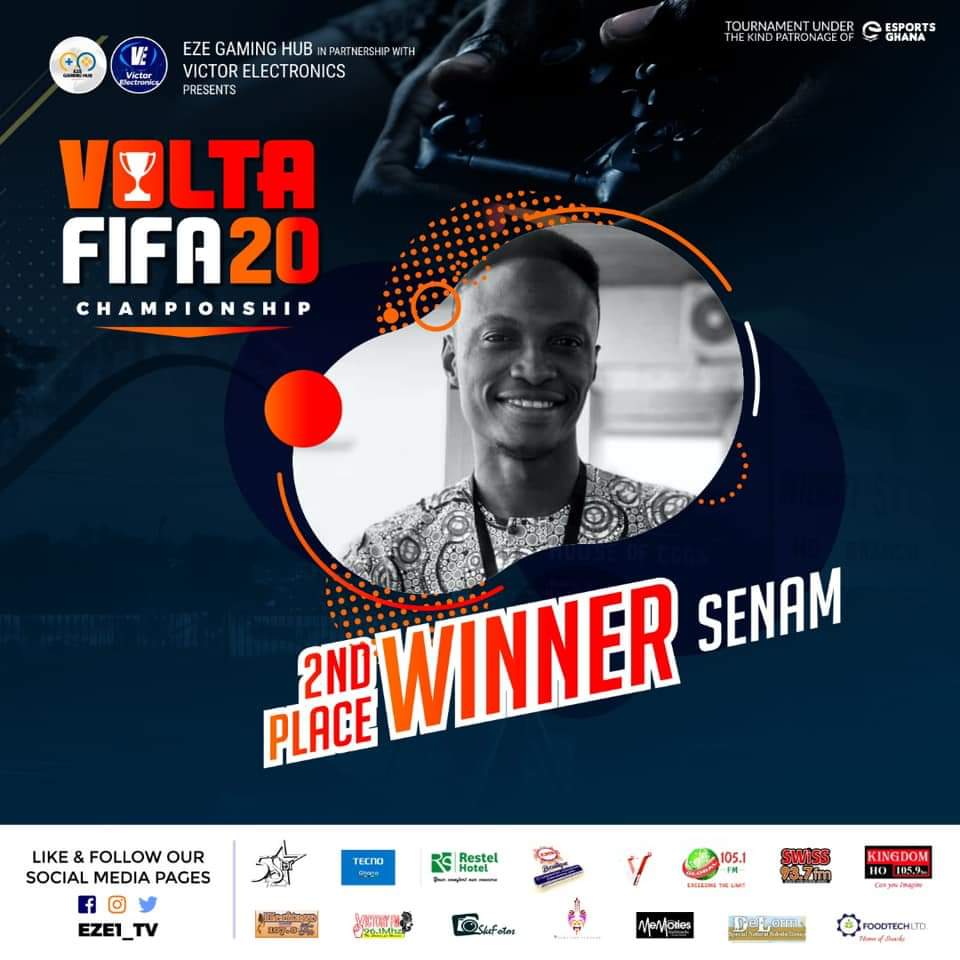 Eze1Tv's tweet photo. Max crowned champion of the maiden Volta FIFA20 Championship.
Congratulations you are all winners🏆🎉🏆. 
@esportsGhana 
@primeautoesport 
@EASPORTSFIFA 
@Eze1official 
@TecnoMobileGH 
@LtdFoodtech 
@AllGamesGh1 
@volta1tvgh @global1051fm https://t.co/fgVWHG8uqY