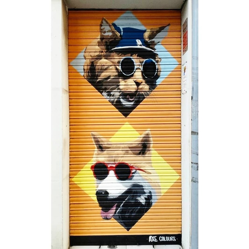 Persiana decorada per a la perruqueria canina @lacantonada 🐶🐱✨

Si vols donar un canvi de look al teu negoci/vivenda/parking escriu-me un DM ! 

#lacantonada #gats #gatos #cats #gossos #perros #dogs #streetart #mural #arteurbano #artecallejero #urban… instagr.am/p/CEzLo3WgSRE/