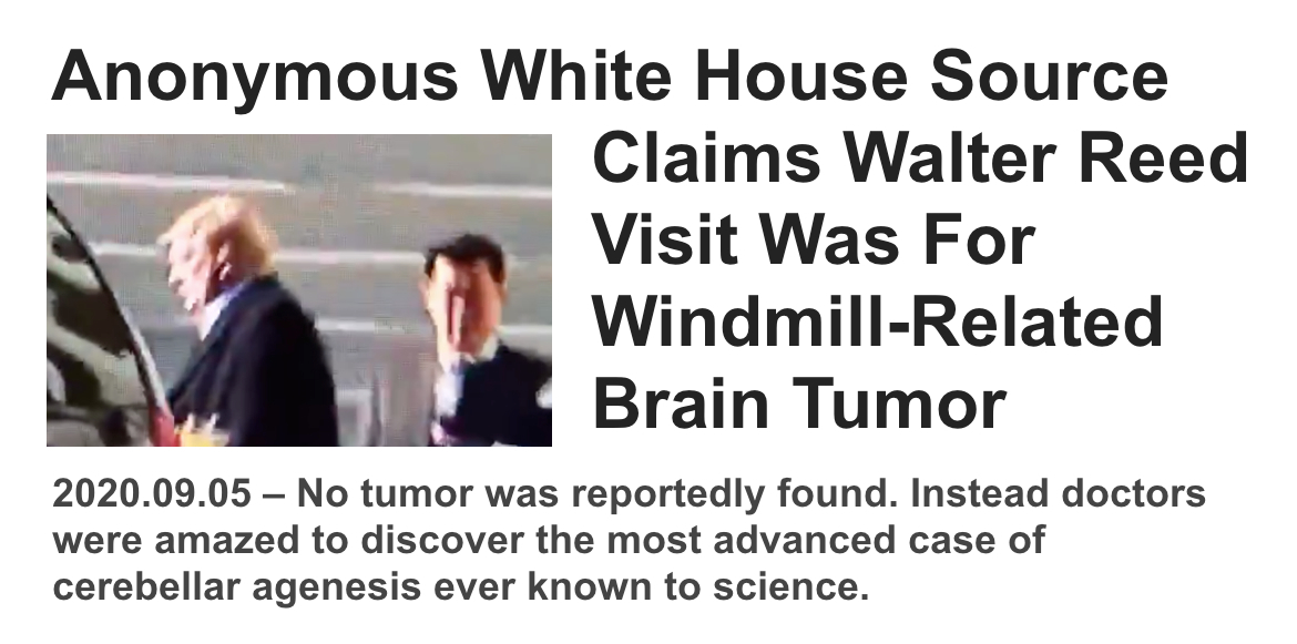 memeiswhatitis's tweet photo. @ProjectLincoln My anonymous #WHSource has just revealed the truth about why @realDonaldTrump went to Walter Reed. https://t.co/3MerpmTyqk