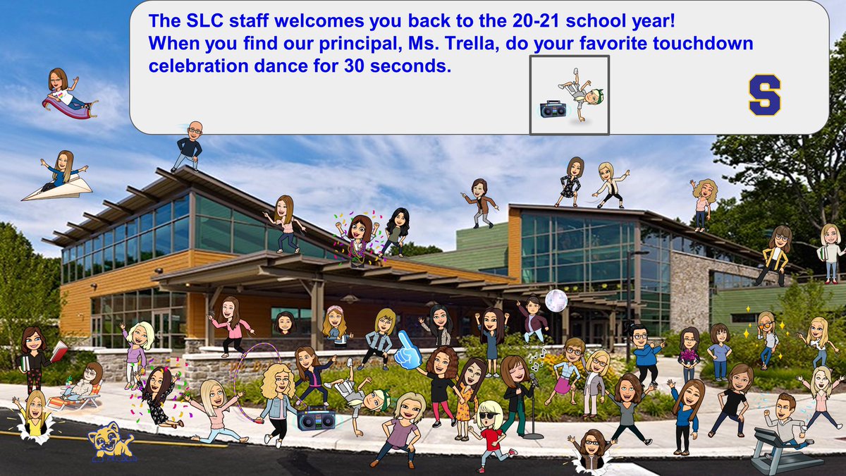PhysEdETR's tweet photo. The SLC Staff is up to the challenge.  We are excited to meet our new students!                                                                

Jumping on this new trend. I got this idea from @mrsbradenPE and @mrb_physed. Thank you!

#PhysEd #slcsuperstars #PrideInAllThings https://t.co/Us7upVuXgT