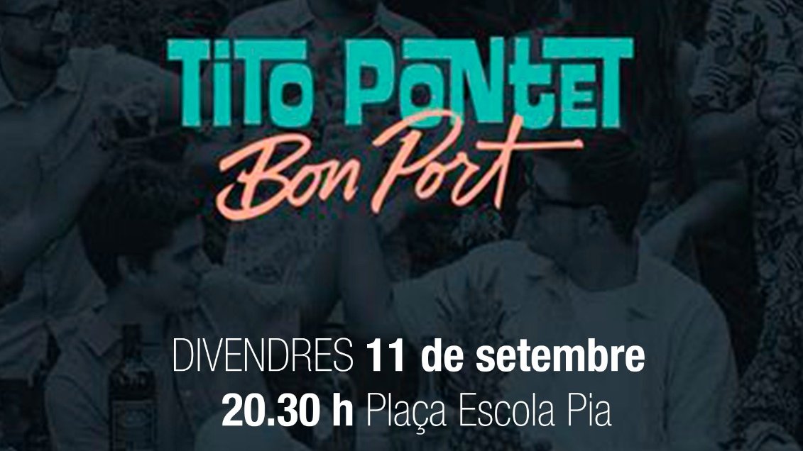 titopontet's tweet photo. ✨11/09 - GANDIA! ✨
El nostre primer concert en Gandia serà l'últim de la #minigira d'estiu ♥️
📍Tocarem el divendres 11 a les 20.30h en la plaça Escola Pia.
🎟️No hi haurà entrades, però l'aforament estarà limitat a 150-200 persones. No vingueu molt tard 😉 https://t.co/am5Vgv6UqO