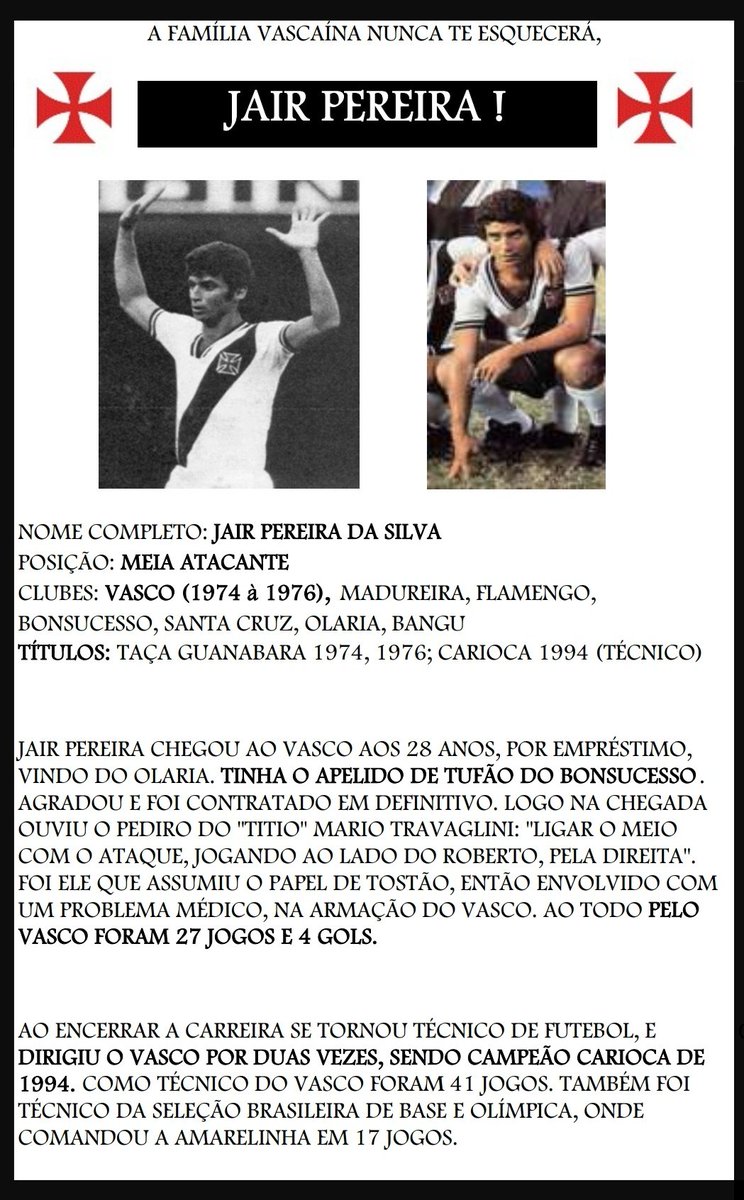 im_sanches's tweet photo. "Maré-Maré... Jacaré-Jacaré... " Jair Pereira é um cara fantástico!!! sorte do Vasco te-lo tido como atleta e treinador...👏👏👏 https://t.co/dLd2ZsfuaX