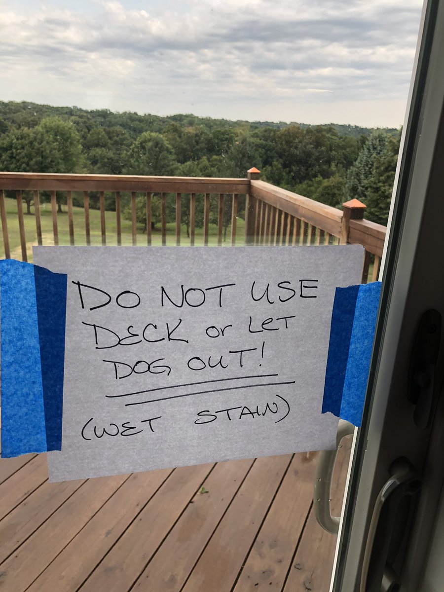 KyraMatkovichHR's tweet image. Crazy storms starting at about 3am - 12hr after staining the deck. Hopefully it was dry enough to resist water. Otherwise we start the entire process all over again. (Replaced the rotted &amp;amp; warped boards w/new. No one wants to fall through the deck.) #DIYproblems #HRShenanigans