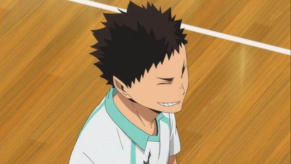 the way iwa's whole face scrunches up when he smiles :( 