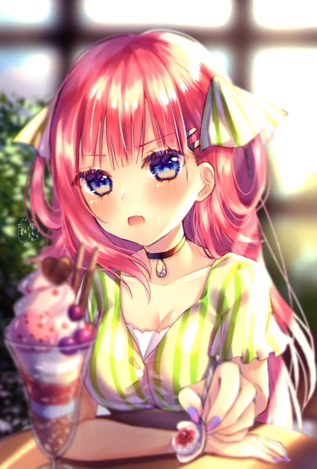 はい、あーん…って早くしなさいよ!
ツンデレ二乃とカフェデート☕✧

#五等分の花嫁 
#中野二乃 