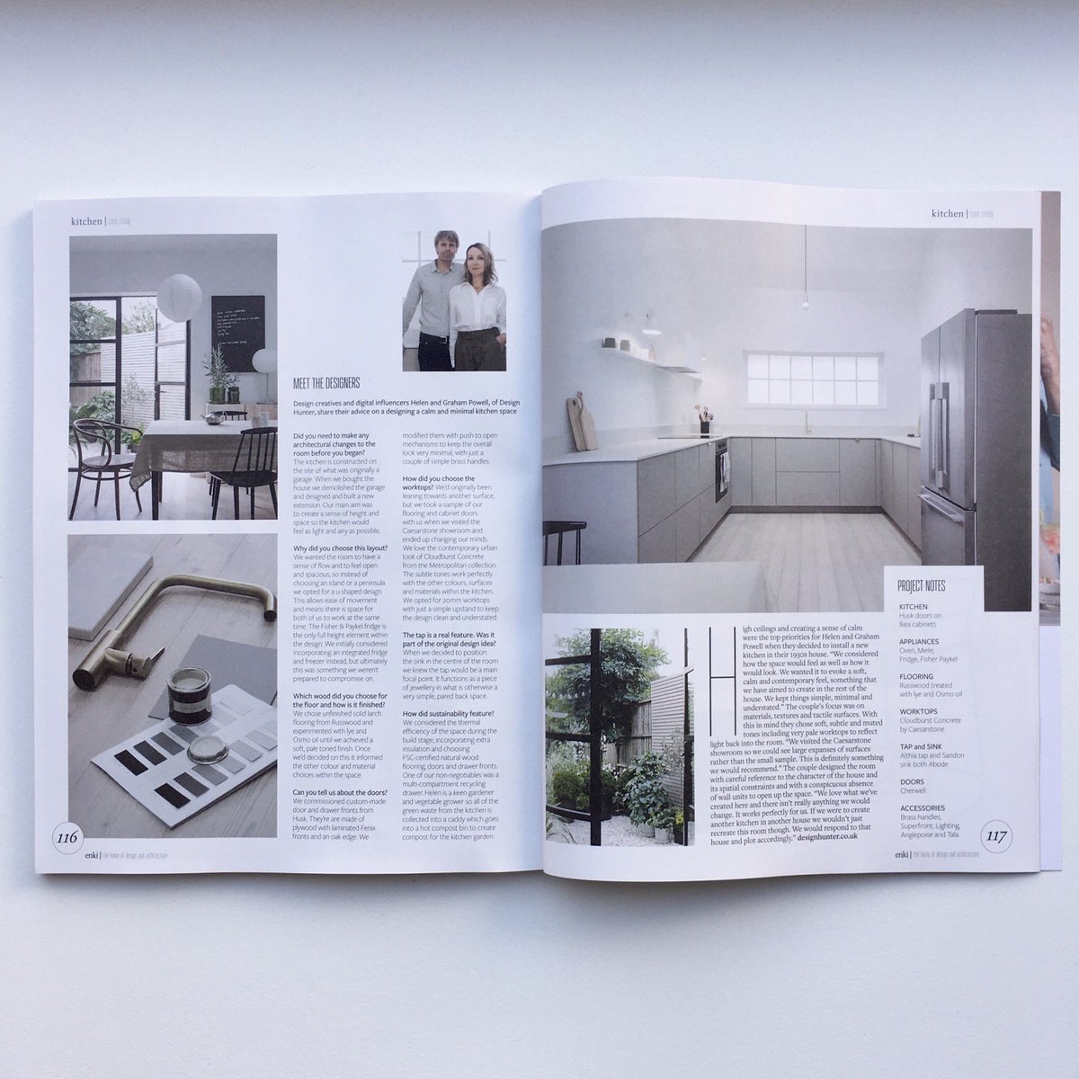 Our kitchen has been featured in the October edition of Enki magazine 👍🏻