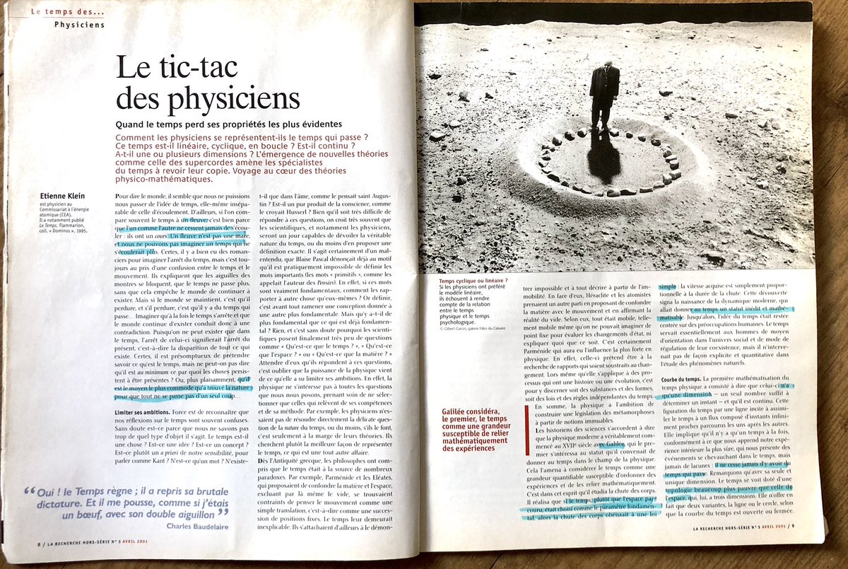 rdvdupossible's tweet photo. « Le tic tac des physiciens » par @EtienneKlein dans le HS « Le temps » (@maglarecherche avril 2001). Photo : Gilbert Garcin / galerie Filles du Calvaire https://t.co/Gm16yw4L2p https://t.co/cpqz9sWa6N