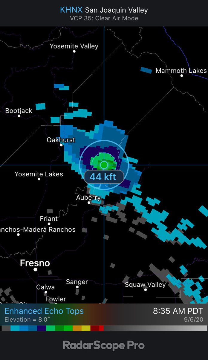 nplareau's tweet image. Back up to ~45kft for the overshooting #PyroCb from the #CreekFire. I continue to be at a loss for words.