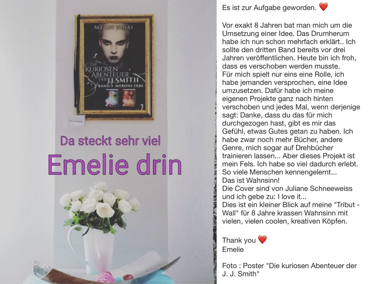 ME_Lee_Jonas's tweet photo. Es ist zur Aufgabe geworden. ❤️

Vor 8 Jahren bat man mich um die Umsetzung einer Idee. Das Drumherum habe ich nun schon mehrfach erklärt.. Ich sollte den dritten Band bereits vor drei Jahren veröffentlichen. Heute bin ich froh, dass es verschoben werden musste ...

#Autorin https://t.co/CDKHHvFFsG