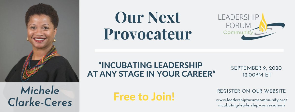 leaderforumcomm's tweet photo. Only a few days left to register! Free Incubating Leadership Conversation on September 9th 🤩

Join Career Coach and Motivational Speaker, Michele Clarke-Ceres (Co-Founder, WorldCeres Inc.) as she discusses “Incubating Leadership at Any Stage in Your Career” 🙌 https://t.co/SzKW0kliSv