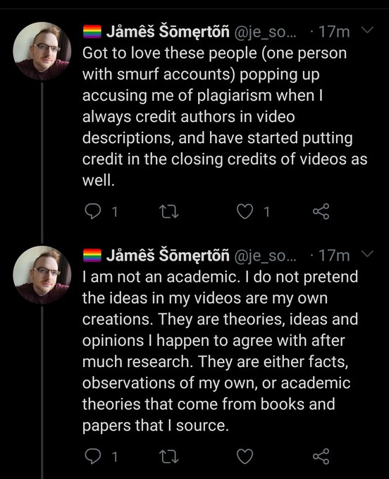 I'm not impressed with his explanation, as you can see. You don't have to be ~an academic~ to know what academic dishonesty is. He blocked me for these messages and proceeded to vaguetweet about me. I'll "read him to filth" as he wishes.