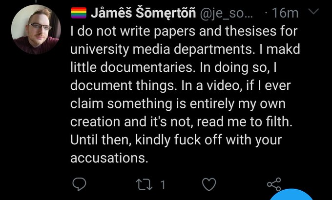 I'm not impressed with his explanation, as you can see. You don't have to be ~an academic~ to know what academic dishonesty is. He blocked me for these messages and proceeded to vaguetweet about me. I'll "read him to filth" as he wishes.