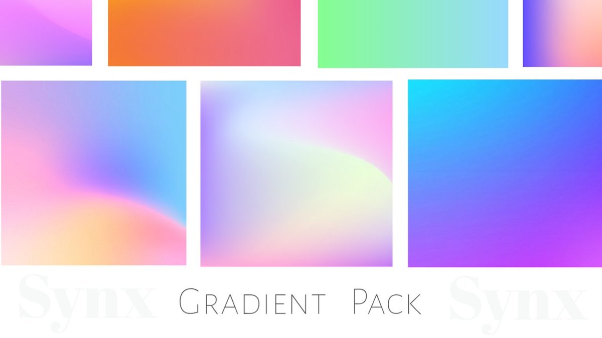 synxen's tweet image. Gradient Pack (Free)

How To Receive It:
• Like And Retweet
• Follow @6Synx 
• Reply Done

Once That's Done I'll Dm You The Pack (May Take A Few Minutes To Two Hours)

Available For PC/Mobile