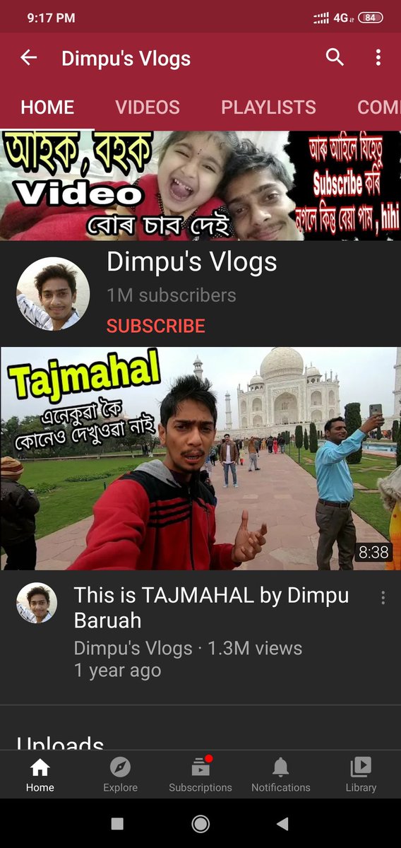 yoobrooooo's tweet photo. Congratulations dimpu dada.. 1million subscriber😍😍🥰🥰🥰🥰.. Love from Kaziranga @DimpuBaruah #dimpu #1m https://t.co/1yoBvszogF