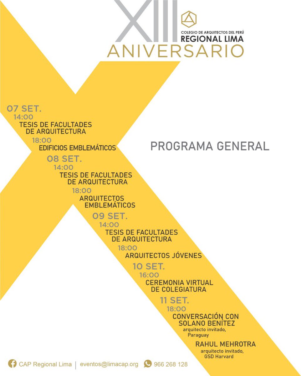 GiustiCap's tweet photo. El programa general de la semana del CAP Lima ! https://t.co/wMIIoVRWGl