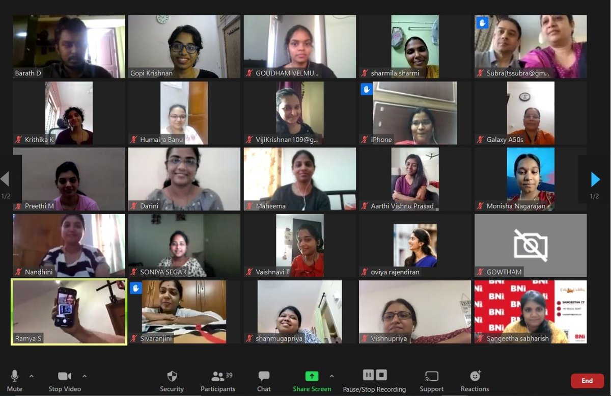incrediblegirll's tweet photo. Sunday Vibes with the tribe π FITabulous workshop by @actorramya
Moderated by your girl TIG. π
#thewhyb LIT π― @zoom_us
Holy shit. I never thought 40 people would listen to me. Well, well, well.
Jai Mata Di! π¦π #fitness #workshop #sundayvibes https://t.co/tN6sAypYMb