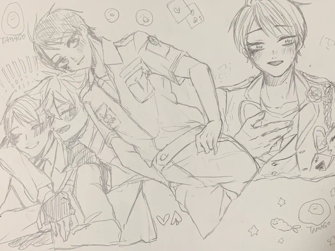 えへへ、昨日、たくじょうさんとお会いして、一緒にお絵描きしたりしました??描いてもらった絵...です。可愛いかわいい??✨ 