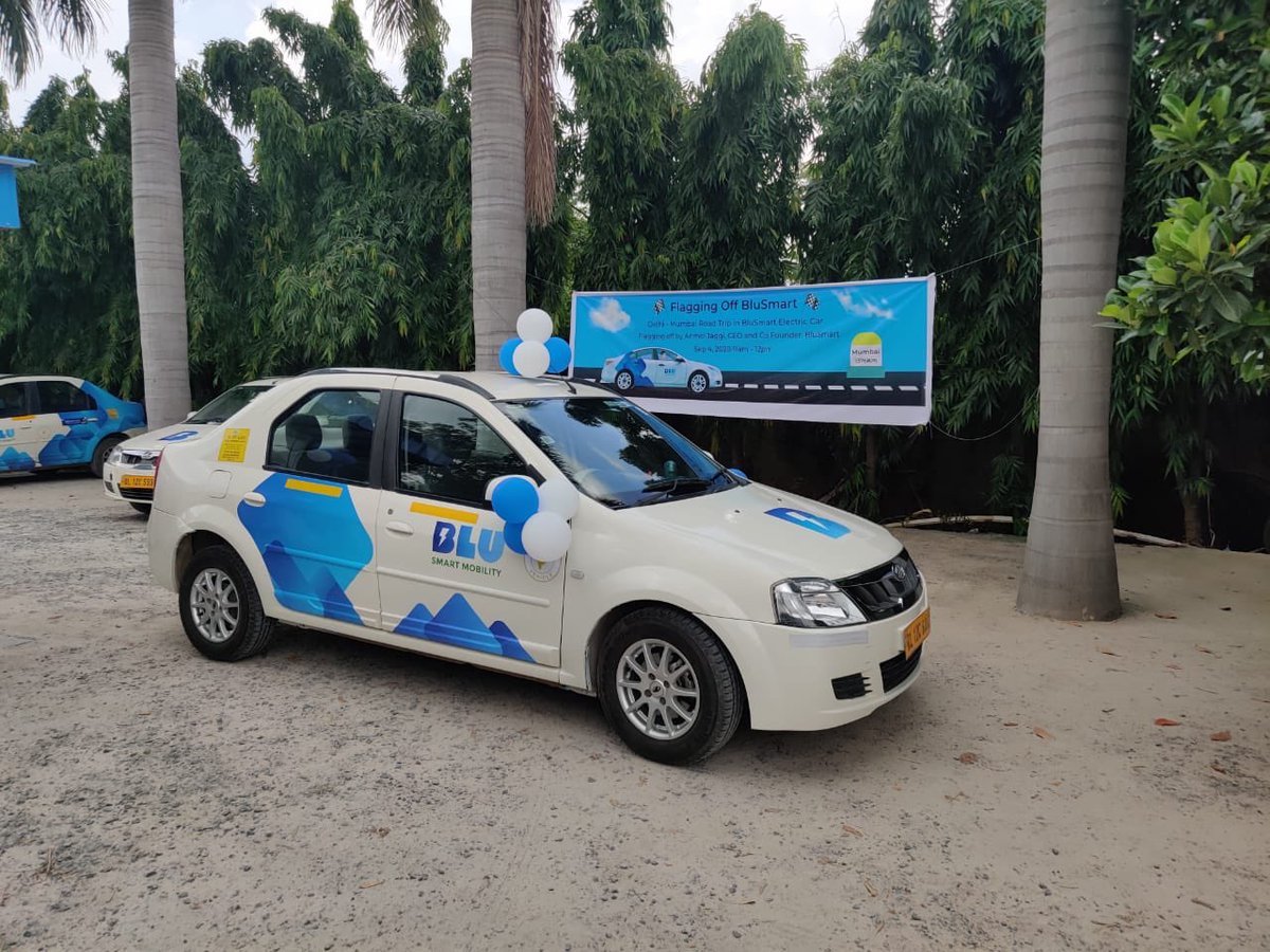 BluSmartGoyal's tweet photo. @anandmahindra BluSmart is covering India’s longest EV road trip from “Delhi to Mumbai” (1400+kms) on a @MahindraElctrc #EVerito. This is historic @BluSmartIndia @Maheshsbabu @AnmolJaggi https://t.co/w0387gkrJk