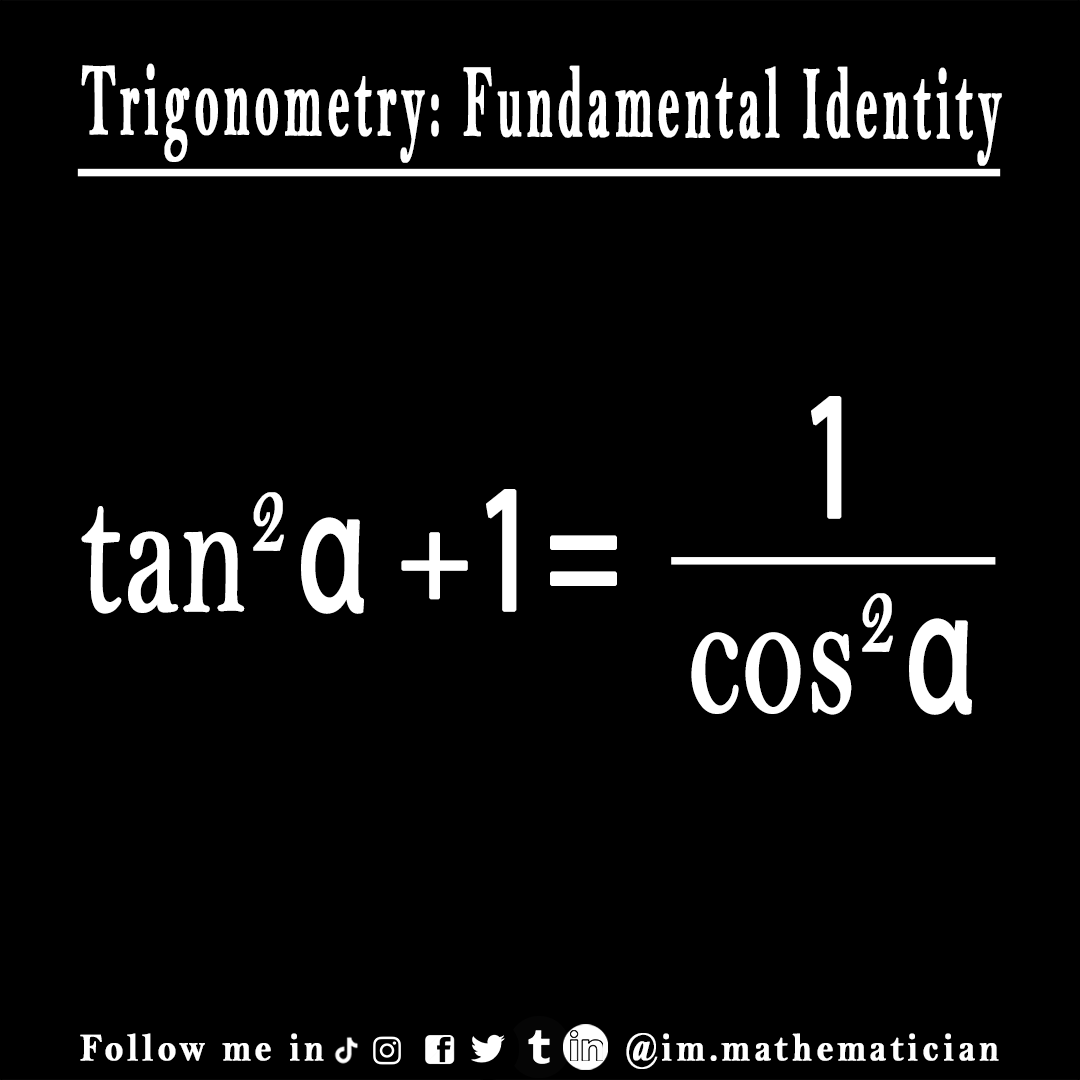 ImMathematicia2's tweet photo. Fundamental Identity
#mathisfun #engineeringstudent #computerscience #math #physics #matematica #geometry #mathmeme #estudos #mathstudents  #study  #estudante #engenharia #blackhole #scientist  #scienceisfun #matematicas #engineering #nerd #calculus  #geometry #mathjokes https://t.co/cSdWg8vPqC