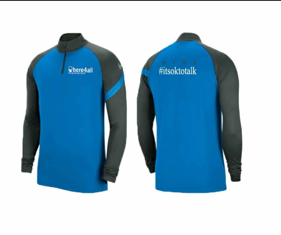 Here4all_'s tweet photo. Please see the new 1/4 zips that each member has received to use for events and most importantly sharing the message that #itsoktotalk https://t.co/Pe0cvHNkGe
