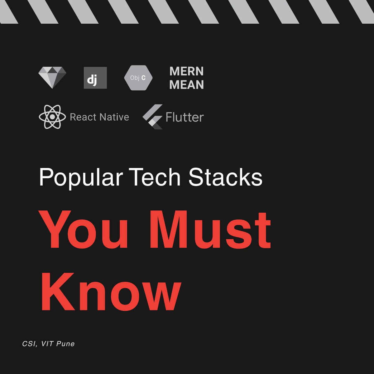 csi_vitpune's tweet photo. Did you ever wondered what frameworks are used to build amazing user applications around and creating impressive UI &amp; UX.
Here's a list of popular tech stacks used in industry today.
Which one would you choose? #engineer #techstack #csi #vit #pune #informationtechnolgy #cs #sde https://t.co/epvdy6ZKXc