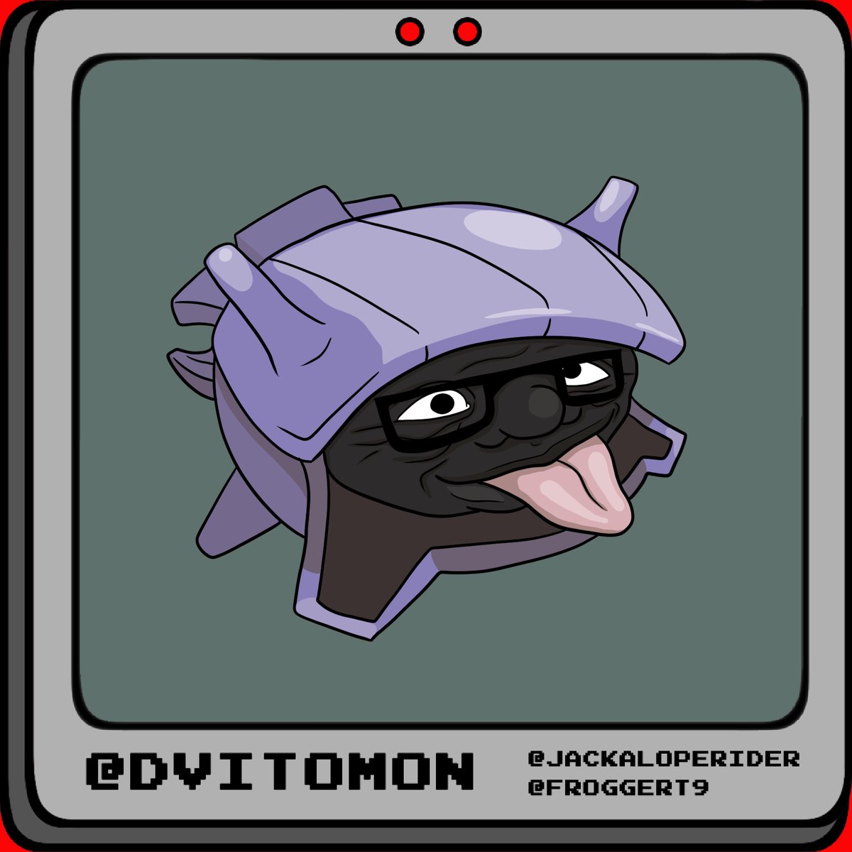 DeVitomon's tweet photo. This Pokémon’s tongue is always hanging out. It uses its tongue with great dexterity to dig up sand from the seabed in its search for food.
#DeVitomon
#Pokemon
#DannyDeVito https://t.co/4nQyfKQrN9