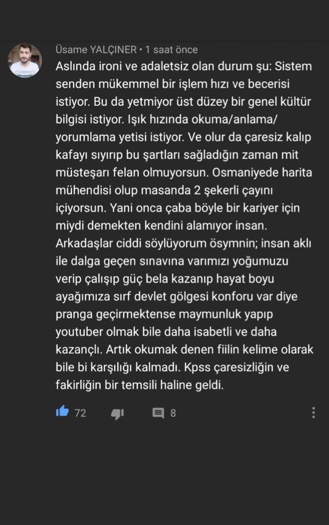 Çok isabetli bir yazı olmuş👍🏻 #kpss2020