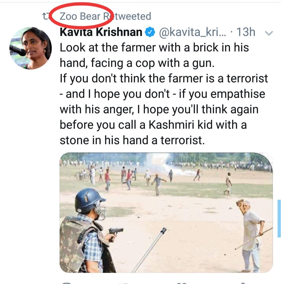 Rasode ka Factchecker  @zoo_bear RTd old photo to show police treating farmers as terrorists.This pic was of 2013, Congress rule.