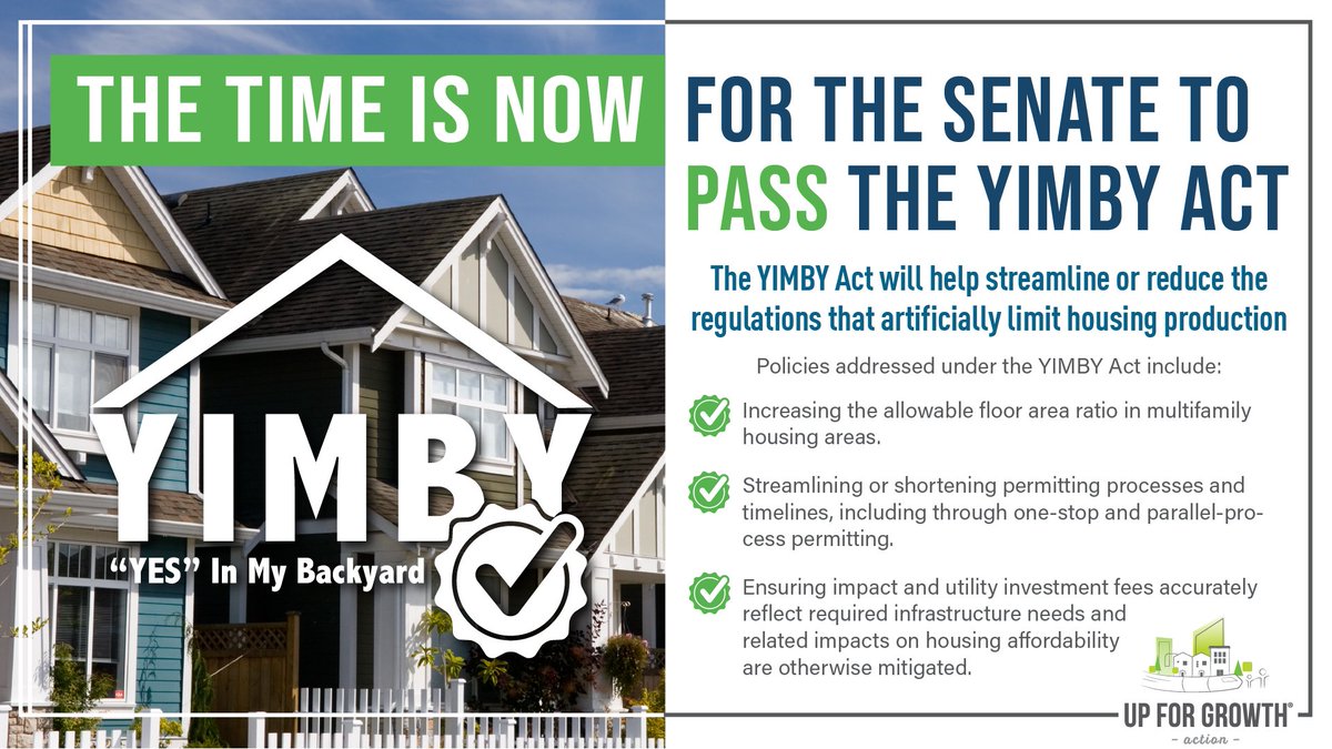 OregonSmart's tweet photo. It’s up to the Senate to pass the #YIMBYAct. 

The @Up4Growth and @OregonSmart-backed bill will increase #housing development by lowering housing costs and streamlining regulations. Read more about why this legislation is needed now. https://t.co/iqC5Nn0Ji4 https://t.co/JX6mnAoHWx