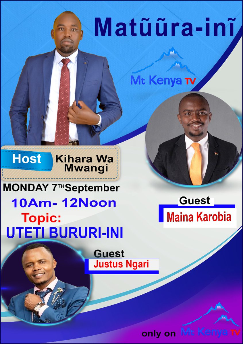 Tupatane kesho Asubuhi on @mtkenyatv