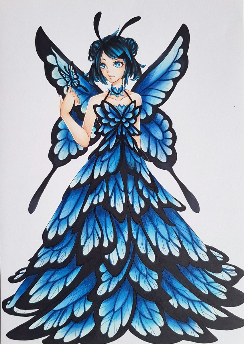 blue sequin dress motel rocks 3D Butterfly Off Shoulder Ball Gown by Petite Adele PQ1028 L / Royal Blue main image 1