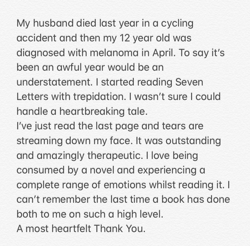 lollipoppet01's tweet photo. @sinead_moriarty Thank You 🙏🏻 #NationalReadABookDay #SevenLetters https://t.co/88AF2w8lwg