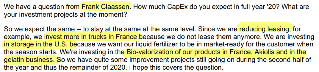 18/ CAPEX?TESB keeps investing in growth. It's nice when you have a good CEO who says plenty of opportunities to reinvest the generated cash.