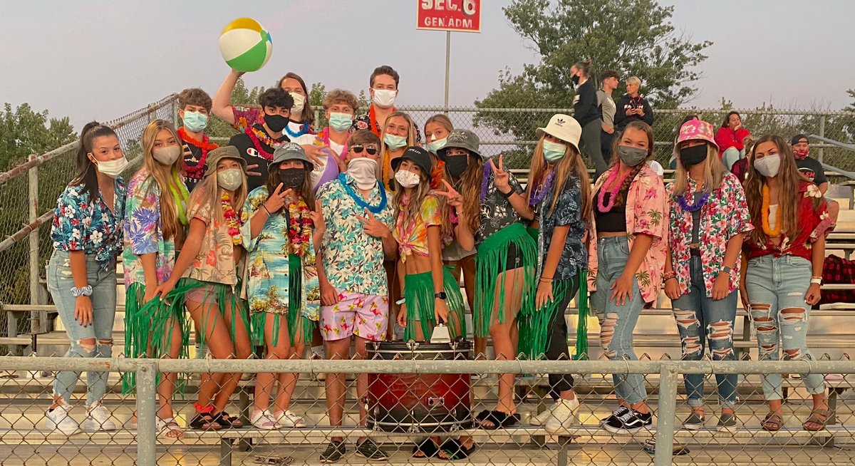 Crazies_SHS's tweet photo. The Crazies went hawaiian this weekend in Canton South🌺Expecting to see ALL of you this Friday at Sebo Stadium for our first home game. Theme to be announced later in the week... 🤠 https://t.co/MdSbpXsAiW