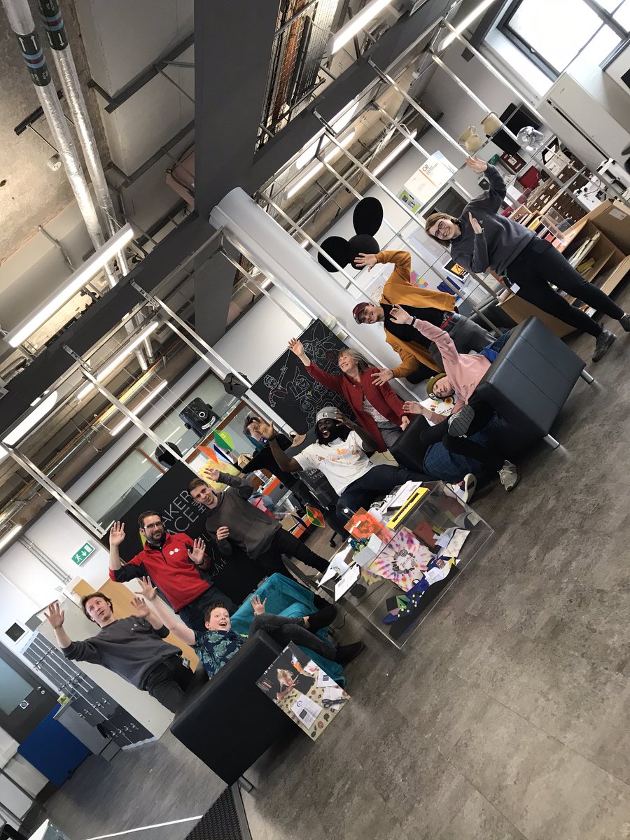 makerspacehull's tweet photo. What a team. Thank you to everyone involved in this brilliant project. The Makerspace team, the @hull_libraries team, @CalvinInnes and of course @Kofi_Smiles, Lucie, Ted, Will and everyone who sent in videos and we can’t forget @FreedomFestHull for making us do it! #TheResetLab https://t.co/i3KlGNB6F4