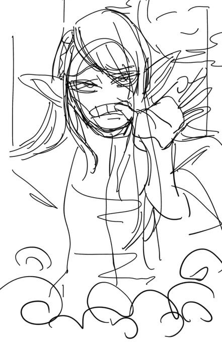 神畑を描こうとしてずっと失敗してる 