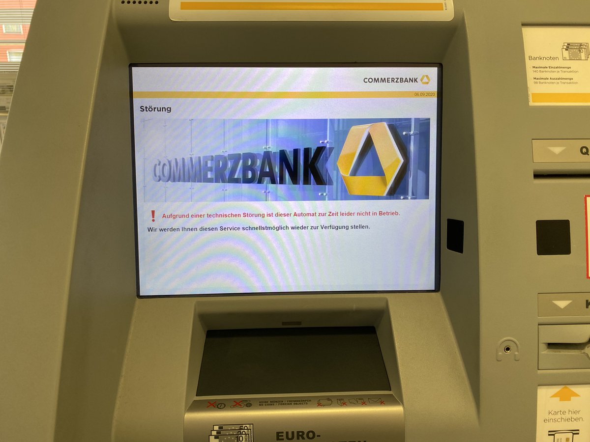 Commerzbank Die Kolleginnen Und Kollegen In Der Filiale Kummern Sich Bestimmt Bereits Um Eine Schnellstmogliche Behebung Alternativ Konnen Die Gerate In Den Filialen Hans Sachs Platz Oder Allersberger Strasse Genutzt Werden T Co
