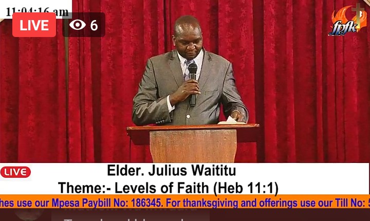 FpfkEmbakasi's tweet photo. Elder Julius Waititu preaching on today on:Levels Of Faith.
#LevelsOfFaith #Faith @HenryMutavi @JWanzala @nzauam https://t.co/iXrqUIX72t