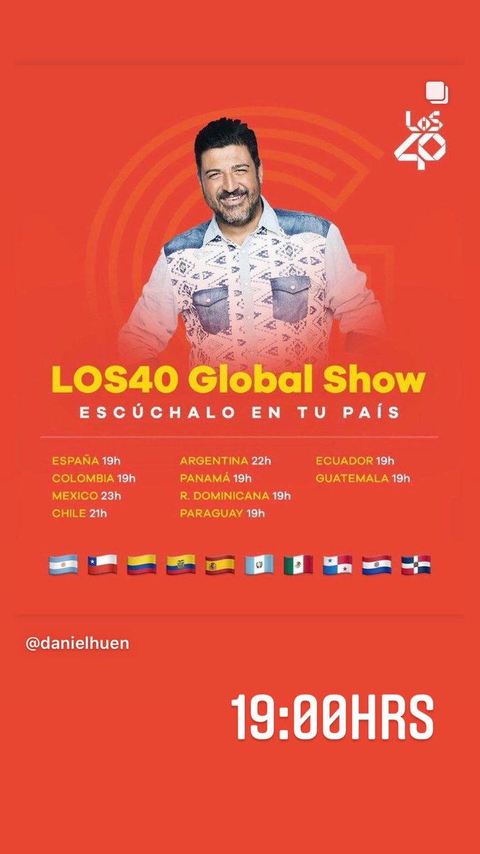 SoyLaPecosa's tweet photo. En minutos el estreno en España y Latinoamérica de #Meignoras canción de @DanielHuen en el programa de @TonyAguilarOfi @40GlobalShow 🔥🔥🔥🔥 https://t.co/vPsPxTx1or